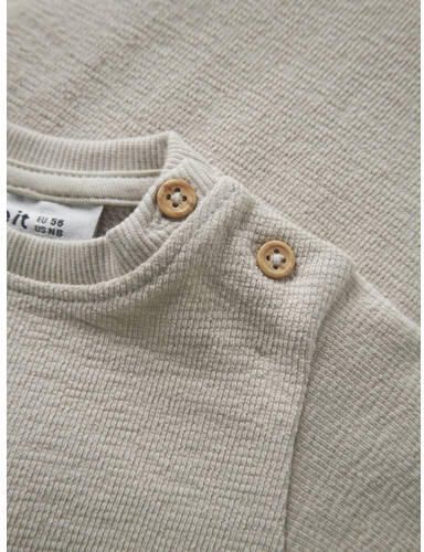 NAME IT BABY rechtvallende sweater beige Effen - Foto 2