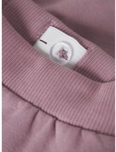 NAME IT BABY regular fit babybroek met ruches paars Meisjes Sweat Effen - Foto 2