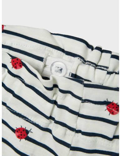 Name it BABY regular fit broek NBFFELIAS met all over print wit blauw rood Meisjes Katoen 56