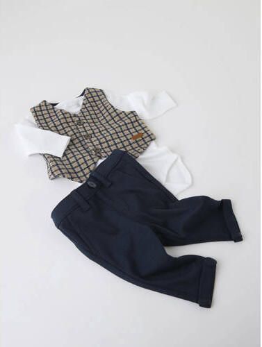Name it BABY regular fit broek NBMSILAS donkerblauw Jongens Viscose 56 - Foto 3