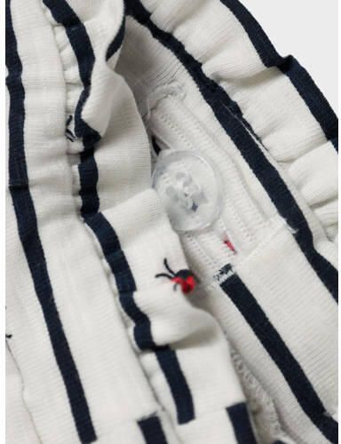 Name it BABY regular fit casual short NBFFELIAS met all over print wit blauw rood Korte broek Meisjes Katoen 74