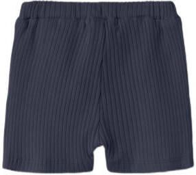 Name it BABY regular fit casual short NBFFENNAS donkerblauw Korte broek Meisjes Biologisch katoen 74