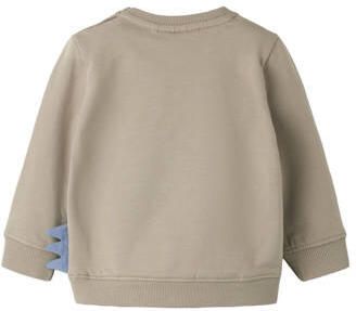 NAME IT BABY regular fit sweater met print beige Printopdruk