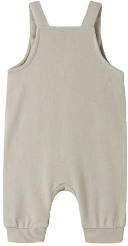 NAME IT BABY regular fit tuinbroek beige Jongens Sweat Vierkante hals - Foto 3