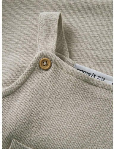 NAME IT BABY regular fit tuinbroek beige Jongens Sweat Vierkante hals - Foto 2