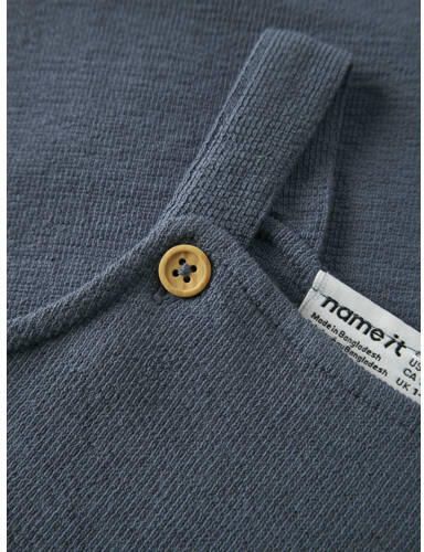 NAME IT BABY regular fit tuinbroek blauw Jongens Sweat Vierkante hals - Foto 2