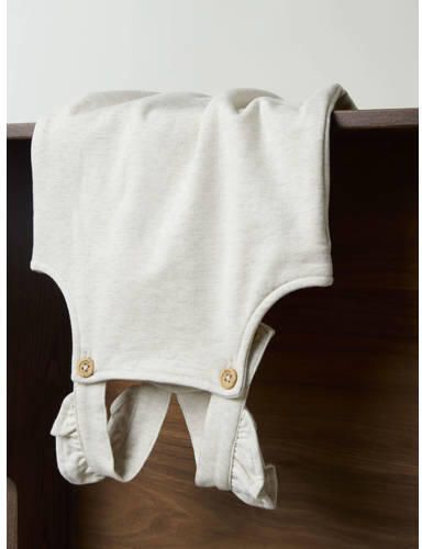 NAME IT BABY regular fit tuinbroek met ruches ecru Meisjes Sweat Vierkante hals - Foto 2