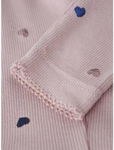 NAME IT BABY regular legging met hartjes lichtroze Broek Meisjes Stretchkatoen - Foto 2