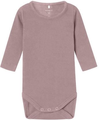 NAME IT BABY romper + broek NBNKAB oudroze Set Katoen Ronde hals - Foto 6