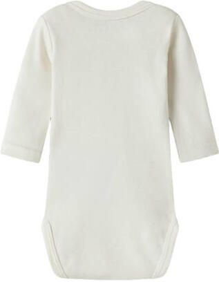 NAME IT BABY romper ecru grijs groen (set van 3) Multi Katoen Ronde hals - Foto 3