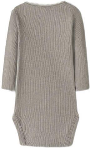 NAME IT BABY romper grijs Meisjes Stretchkatoen Ronde hals Effen - Foto 4