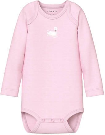 NAME IT BABY romper lichtroze blauw roze (set van 3) Multi Meisjes Katoen Ronde hals - Foto 3