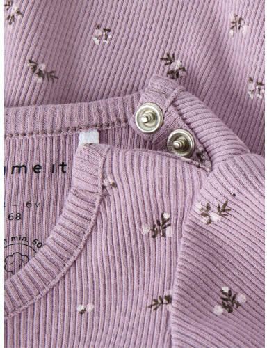 NAME IT BABY romper lila Paars Meisjes Katoen Ronde hals All over print - Foto 2
