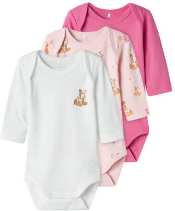 Name It Body met lange mouwen NBFBODY 3P LS IBIS ROSE DEER NOOS (set 3-delig) - Foto 7