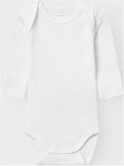 Name It Body met lange mouwen NBFBODY 2P LS WHITE NEEDLEDROP NOOS (2-delig Set van 2) - Foto 2