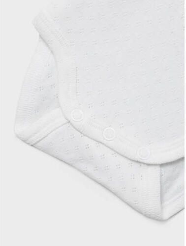 Name It Body met lange mouwen NBFBODY 2P LS WHITE NEEDLEDROP NOOS (2-delig Set van 2)