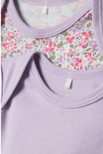 Name It Body met lange mouwen NBFBODY voor meisjes met hartjesprint en zacht katoen (set 3-delig)