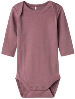 Name it BABY romper NBFBODY set van 3 wit lila paars Meisjes Katoen Ronde hals 50 - Foto 3