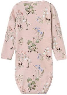 Name it BABY romper NBFBOSSA met bloemen lichtroze Meisjes Katoen Ronde hals 56 - Foto 2