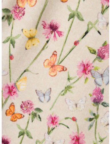Name it BABY romper NBFFOLIA ecru roze groen Meisjes Katoen Ronde hals 56