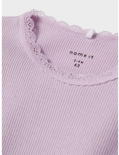 NAME IT BABY romper NBFKAB licht roze Meisjes Stretchkatoen Ronde hals - Foto 2