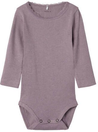 NAME IT BABY romper NBFKAB mauve Paars Meisjes Stretchkatoen Ronde hals - Foto 6
