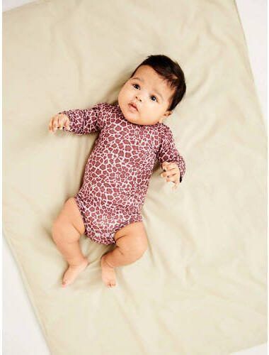 Name it BABY romper NBFKRINE met panterprint roze Meisjes Viscose Ronde hals 56 - Foto 3