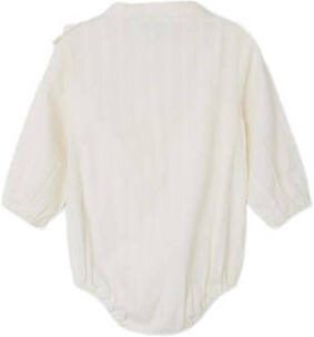 Name it BABY romper NBFLEMARIE met ruches offwhite Wit Meisjes Katoen Mao kraag 56 - Foto 3