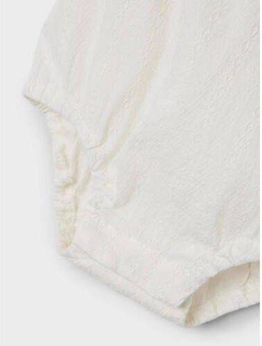 Name it BABY romper NBFLEMARIE met ruches offwhite Wit Meisjes Katoen Mao kraag 56 - Foto 2