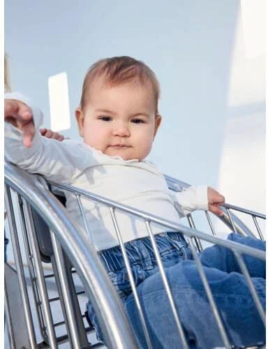 Name it BABY romper NBFTYLLA wit Meisjes Katoen Klassieke kraag Effen 56