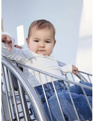 NAME IT BABY romper NBFTYLLA wit Meisjes Katoen Klassieke kraag Effen - Foto 2