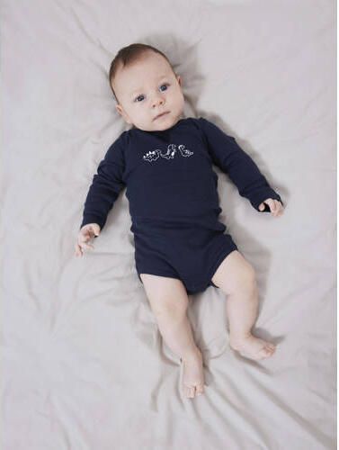 Name it BABY romper NBMBODY met all over print set van 2 wit d.blauw Zwart Jongens Katoen Ronde hals 62 - Foto 2