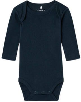 Name it BABY romper NBMBODY set van 2 wit zwart Jongens Katoen Ronde hals 62 - Foto 3