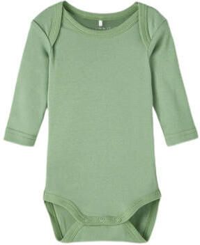 Name it BABY romper NBMBODY set van 3 firefighter groen wit Jongens Katoen (biologisch) Ronde hals 62