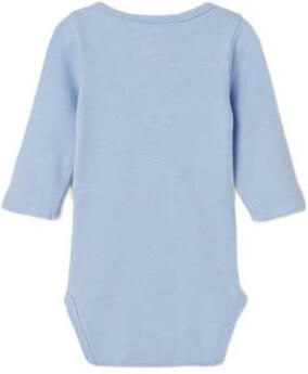 Name it BABY romper NBMFANNO blauw Jongens Katoen Ronde hals Effen 62