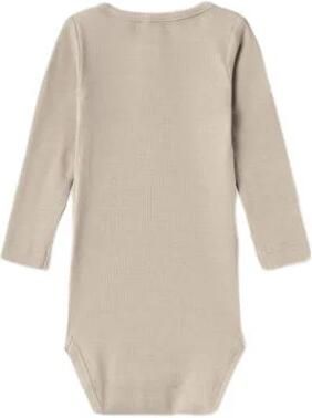 Name it BABY romper NBMKAB taupe Bruin Jongens Katoen Ronde hals Effen 50 - Foto 5
