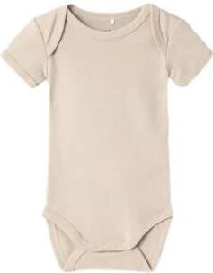 Name it BABY romper NBNBODY set van 2 beige wit Jongens Katoen Ronde hals 50 - Foto 2