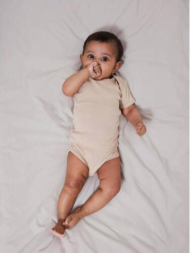 Name it BABY romper NBNBODY set van 2 beige wit Jongens Katoen Ronde hals 50 - Foto 1