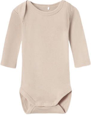 Name it BABY romper NBNBODY set van 2 beige wit Jongens Katoen Ronde hals 50 - Foto 3