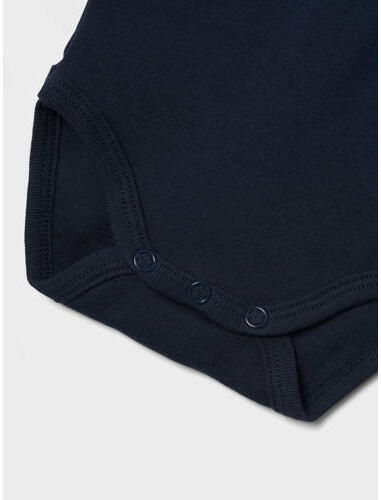 Name it BABY romper NBNBODY- set van 2 donkerblauw grijs melange Stretchkatoen Ronde hals 50 - Foto 2