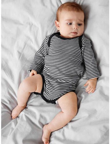 Name it BABY romper NBNBODY set van 2 donkerblauw wit Jongens Stretchkatoen Ronde hals 50 - Foto 3