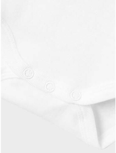 Name it BABY romper NBNBODY set van 2 wit Stretchkatoen Ronde hals 50 - Foto 3