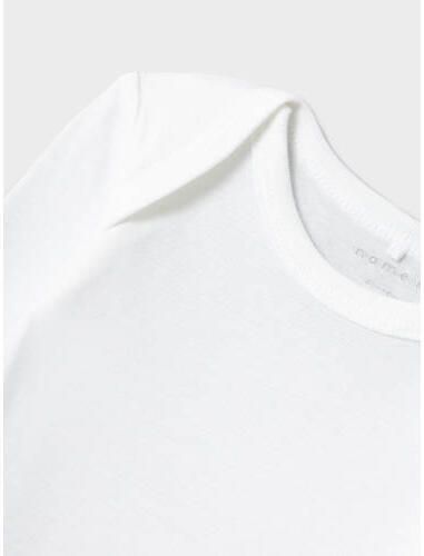 Name it BABY romper NBNBODY set van 2 wit Stretchkatoen Ronde hals 50 - Foto 2