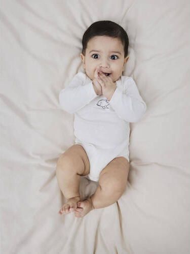 Name it BABY romper NBNBODY set van 3 donkerblauw wit Jongens Katoen Ronde hals 50