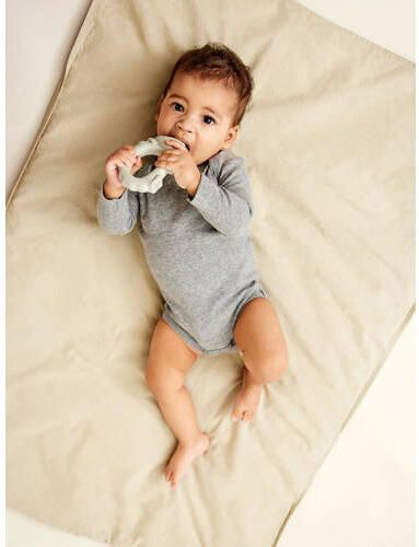 Name it BABY romper NBNBODY set van 3 grijs melange wit donkerblauw Katoen Ronde hals 62 - Foto 2