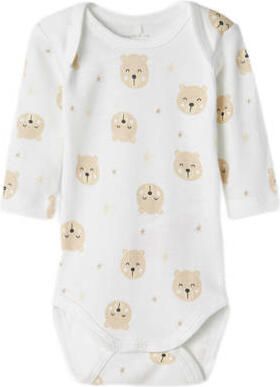 Name it BABY romper NBNBODY set van 3 zand wit Beige Jongens Katoen Ronde hals 56 - Foto 9