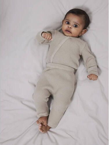 Name it BABY romper NBNWAFFE beige Katoen Ronde hals Effen 62 - Foto 2