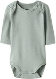 NAME IT BABY romper offwhite roze groen (set van 3) Ecru Meisjes Katoen Ronde hals - Foto 7