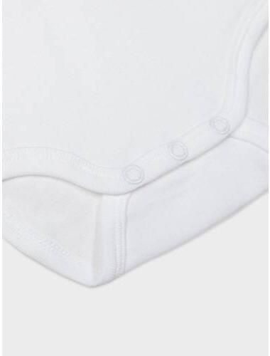 NAME IT BABY romper wit (set van 3) Katoen Ronde hals - Foto 2