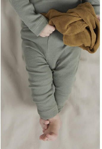 NAME IT BABY skinny babybroek groen Legging Blauw Stretchkatoen